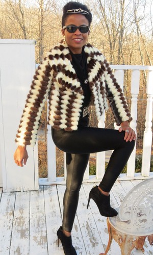Designer cream white sable - &,