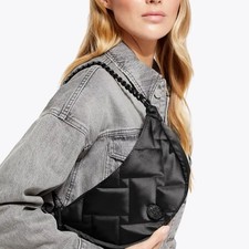 Kurt Geiger RECYCLED MOON CROSS BODY DRENCH BAG - Black Slight 2nds RRP £149