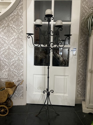 Tall wrought iron candelabra - wrought, 5