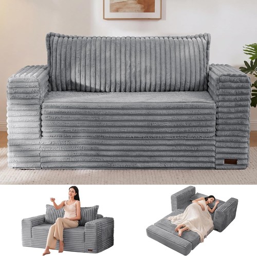 Luxurious grey futon sofa - luxurious, bed