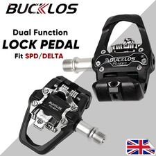 BUCKLOS SPD Look Delta Dual Function Clipless Pedal 9/16" with Spin Bike Cleats
