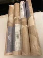Dunelm 4 rolls Natural Marquetry Wood Effect 52cm x 10.05m Wallpaper  NEW OTHER