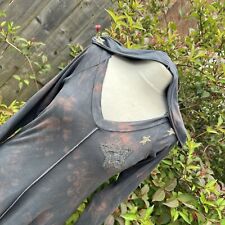 Gringo Tie Dye Pixie Star Tunic Top Dress Hoodie Hippie Boho Asymmetric Hem S