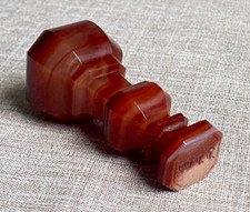 Antique c1840 Large Hand Carved Carnelian Selected Agate Wax Desk Seal Stamp