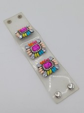 Statement Colourful Yik Fung Clear & Multicoloured Gem Detailed Bracelet