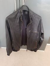 adidas originals leather bomber jacket mens large
