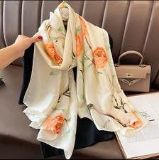 Silk Scarf Ladies Women Floral