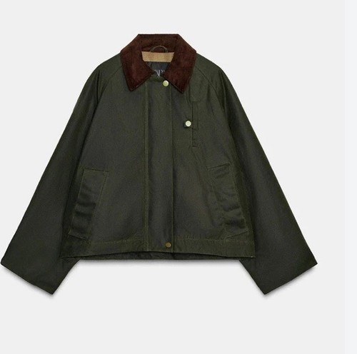 Zara new woman contrast collar - zara,