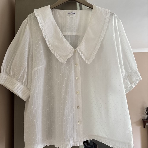Brora blouse white dobby - white, spot