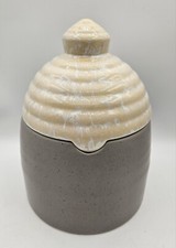 Sainsburys Ceramic Large  Biscuit Barrel Bread Storage Matt Grey With Glazed Lid