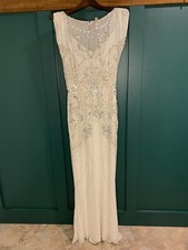 Jenny Packham White Esme Breaded Gown Wedding UK 12 US 6-8