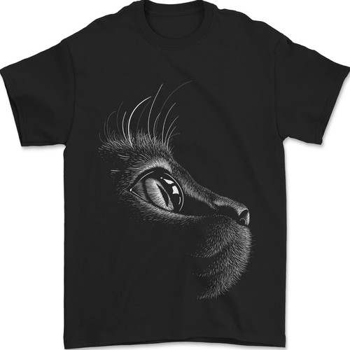Cute cat face mens shirt - cute,