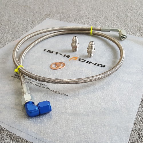 Braided turbo oil feed - turbo,