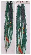GREEN BLACK Goddess Faux Locs