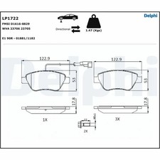 FRONT BRAKE PAD SET DISC BRAKE