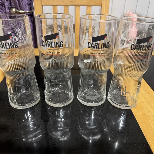 Carling pint beer glasses - pint, set