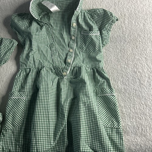 F girls green gingham - 2,
