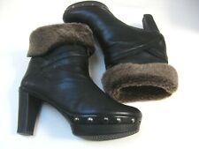 Russell Bromley BOOTS 5 HIGH HEELS sheepskin shearling Stuart Weitzman rock