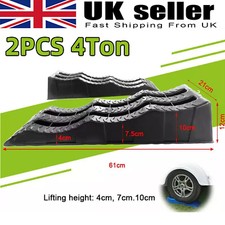 2X Low Level Rise Car Ramps 4 Ton Sports Classic Car Storage Motor Lightweight