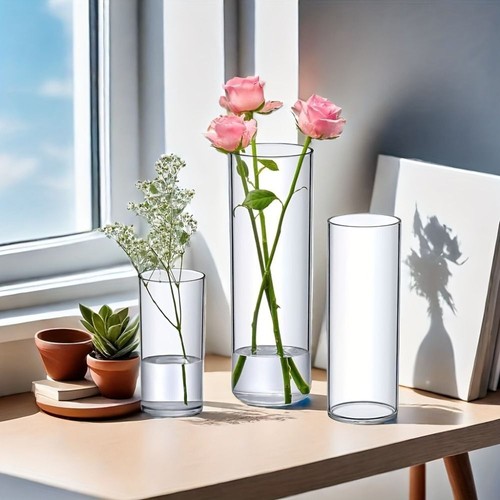 Clear flower vase - clear,