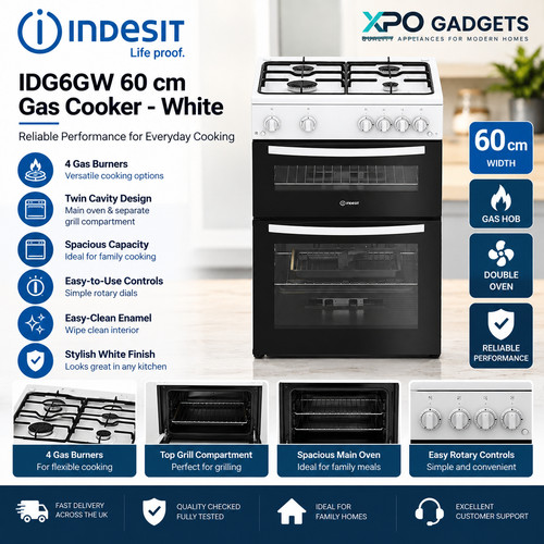 Indesit idg6gw 60cm gas - idg6gw,