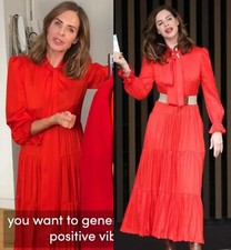 BNWT Zara Red Satin Maxi Tie