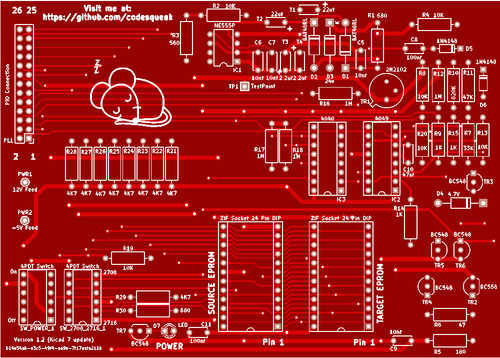 Pcb for 2708 - /, eprom