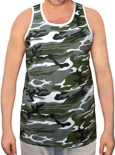 Mens camouflage sleeveless - camouflage,
