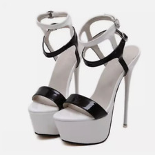 Womens Sexy Sandals Summer High Heels Ankle Strap Pumps Stiletto Club Shoes-Size