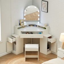 White Mirred Corner Dressing
