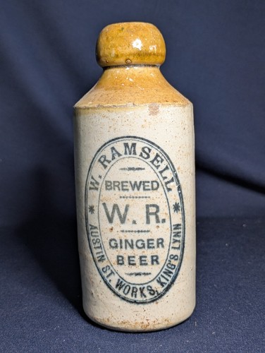Stoneware ginger beer bottle - ginger,