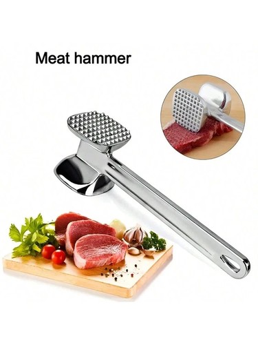 Stainless steel meat mallet - stainless,