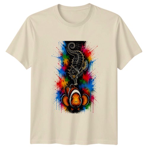 Colourful seahorse clownfish - seahorse,