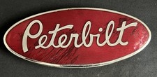 PETERBILT TRUCK LORRY WAGON VINTAGE ENAMEL AMERICAN RADIATOR BONNET BADGE EMBLEM