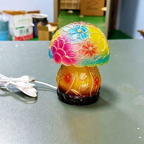 Vintage table lamp stained - lamp,