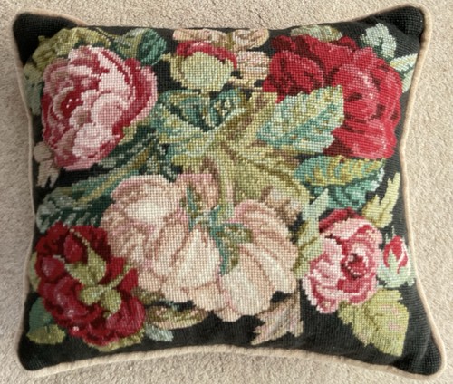 Vintage wool tapestry floral - wool,