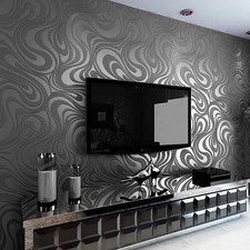 3D Effect Wallpaper Modern Abstract Curve Feature Wall Paper for Living Room`