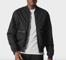 Police 883 Jeans Mens Jacket Hayek Black premium bomber Utility Pockets