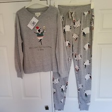 NEXT Womens Christmas Sheep / Ewe  Pyjamas SIZE XS EXTRA SMALL 6 New
