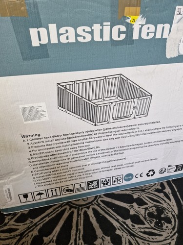 Plastic plypen fence - plastic,