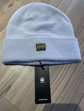 G-STAR Raw, Effo Unisex Beanie Hat, Iceland Blue, RRP £30, One Size, Bargain..
