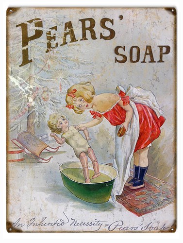 Vintage pears soap metal - vintage,