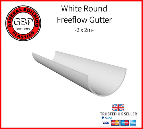 Half round white - round, gutter