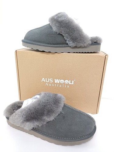 Aus wooli sydney grey slippers - aus,
