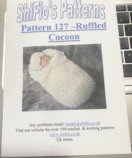 Crochet Pattern Shifios #127 Baby Cocoon Papoose Reborn