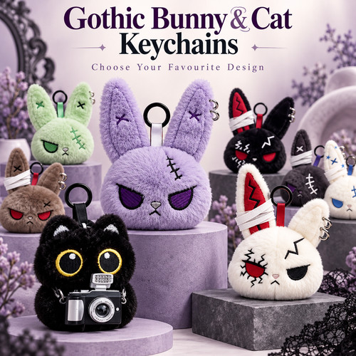 Gothic bunny plush - gothic,