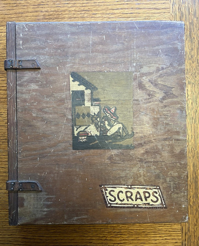 Antique wood cover scraps - cover,