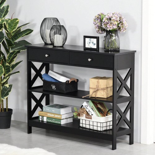 Black mdf console - black, 2