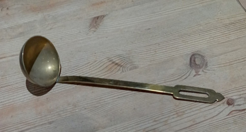 Brass ladle handle inches - brass, 12