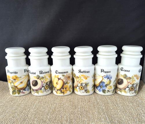 Six vintage 1970s opaline - vintage,
